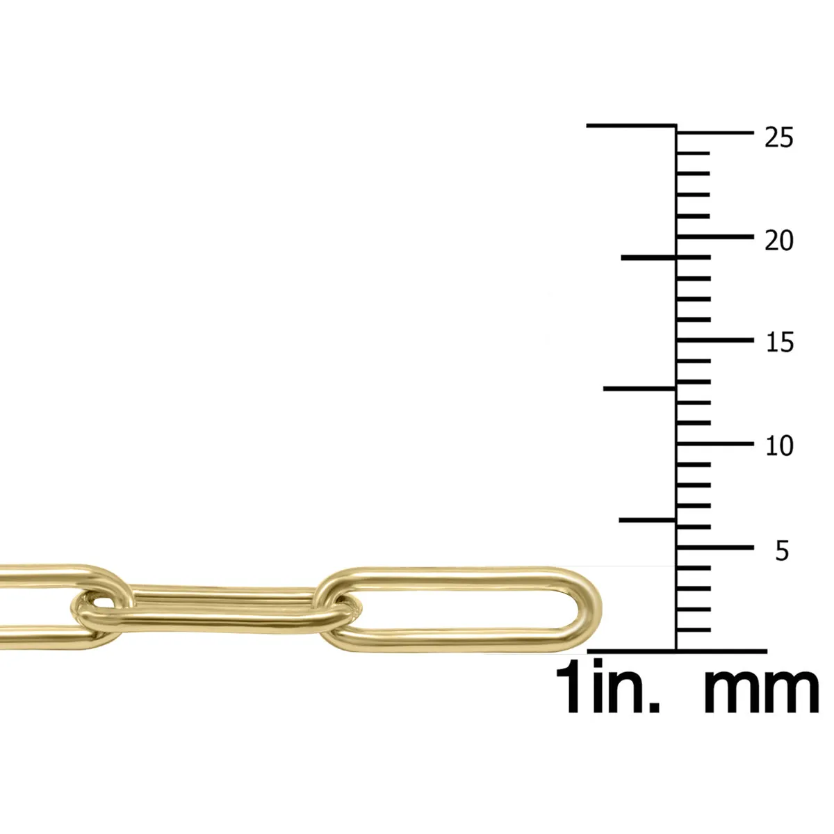 14K Yellow Gold Filled 4Mm Paperclip Chain With Lobster Clasp - 20 Inch