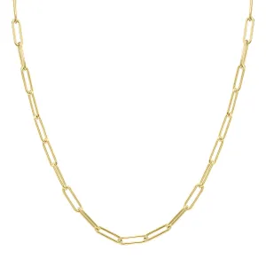 14K Yellow Gold Filled 4Mm Paperclip Chain With Lobster Clasp - 20 Inch