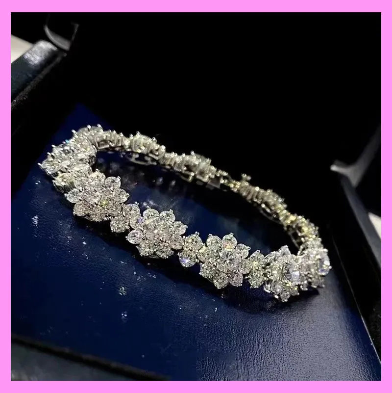 【2-03#】Beautiful sunflower bracelet for female daily wedding anniversary party in silver