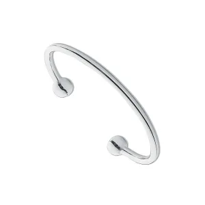 925 Sterling Silver 2.5mm Solid Torque Bangle 6.5g