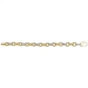 9ct Yellow & White Gold Ladies Bracelet BR560