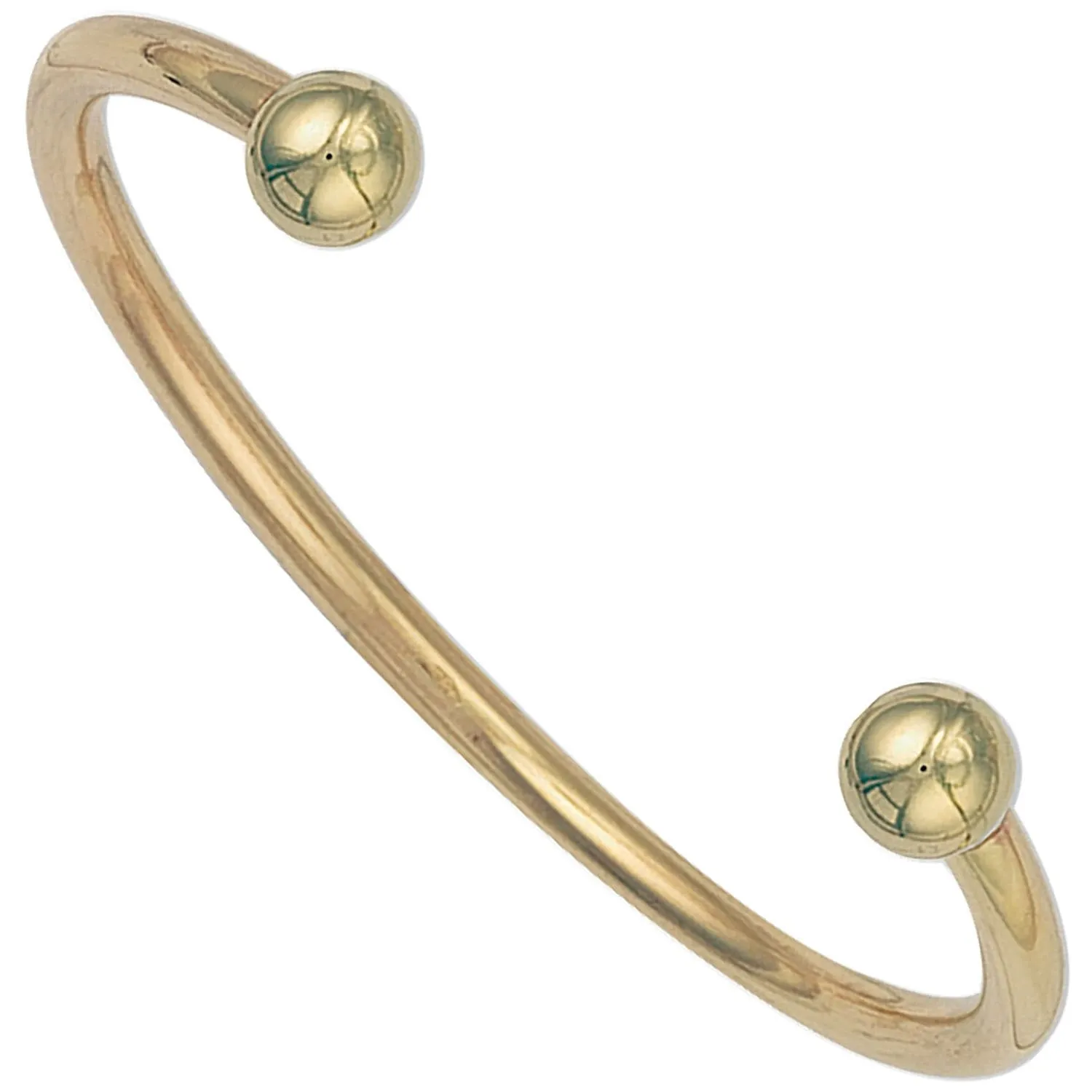 9ct Yellow Gold 4mm Solid Torque Bangle 21.0g