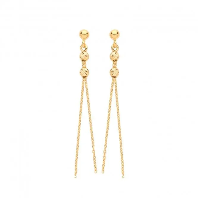 9ct Yellow Gold Drop Earrings ES638