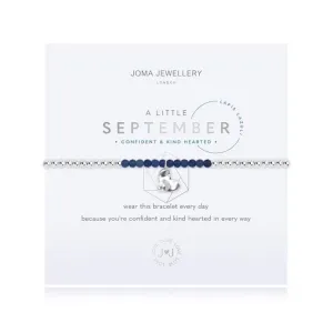 A Little Birthstone September Lapis Silver 17.5cm Stretch Bracelet 3468