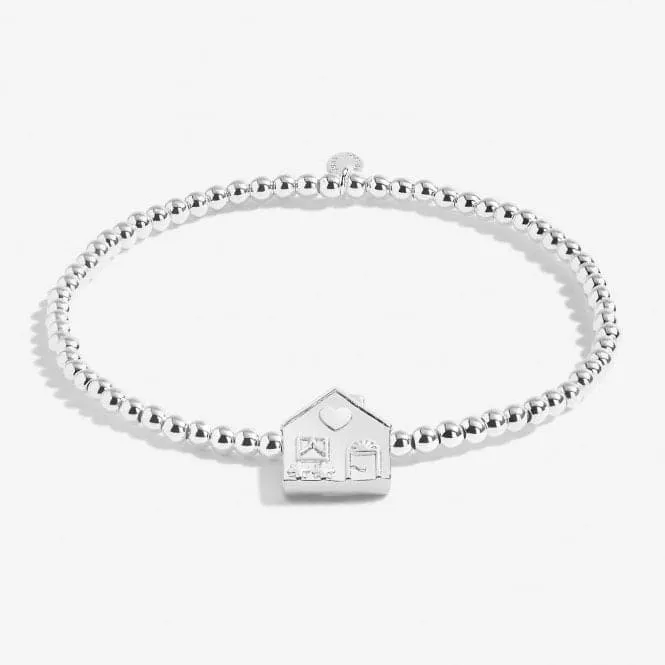 A Little Happy First Home Silver Plated 17.5cm Stretch Bracelet 7003