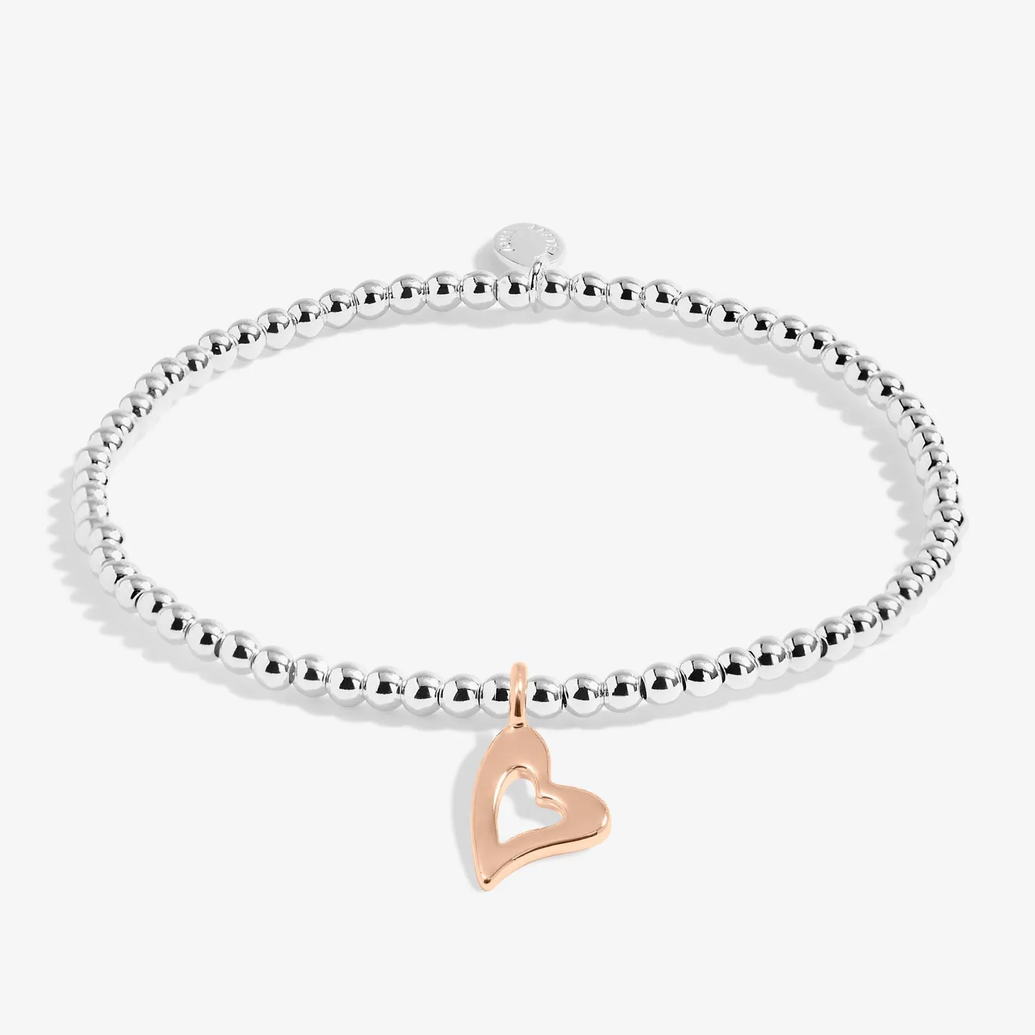 A Little Lucky To Have A Friend Like You Silver Rose Gold Plated Bracelet 7415