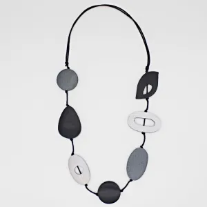 Abstract Black Wrenly Necklace