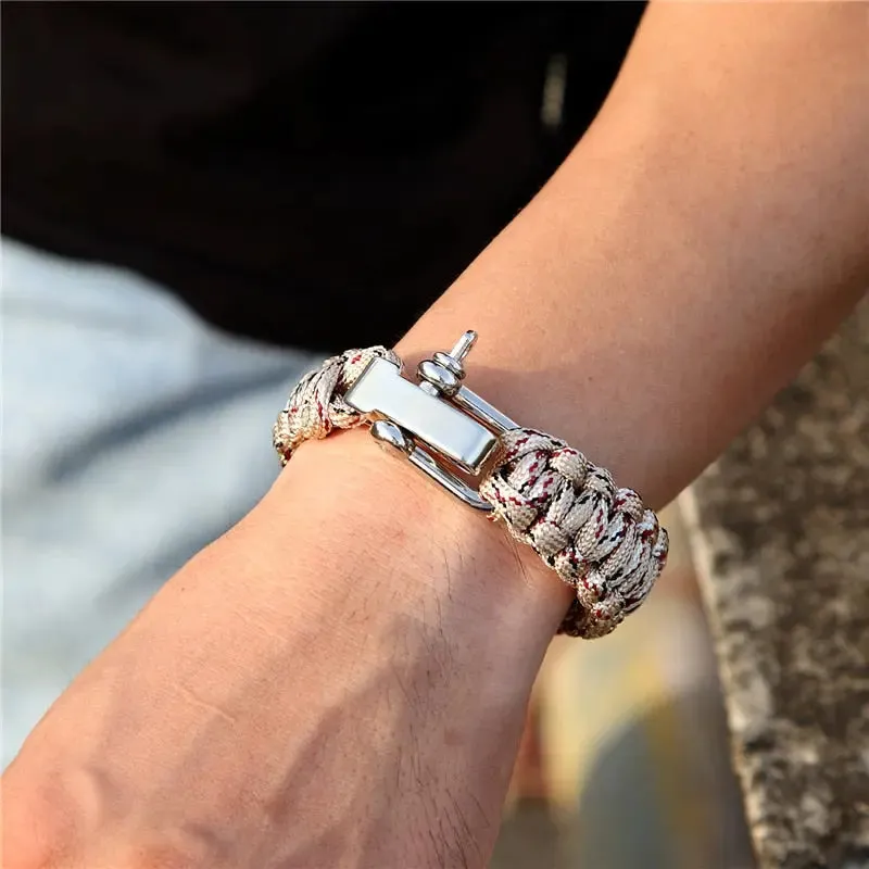 Adjustable Nautical Bracelet - Cross & Crown