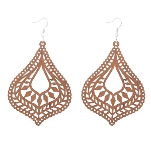 African Print Earrings | Brown