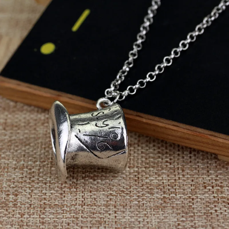 Alice In Wonderland Hat Pendant Necklace for Women