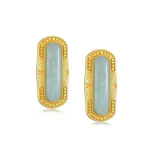 Amazonite Gold Earrings