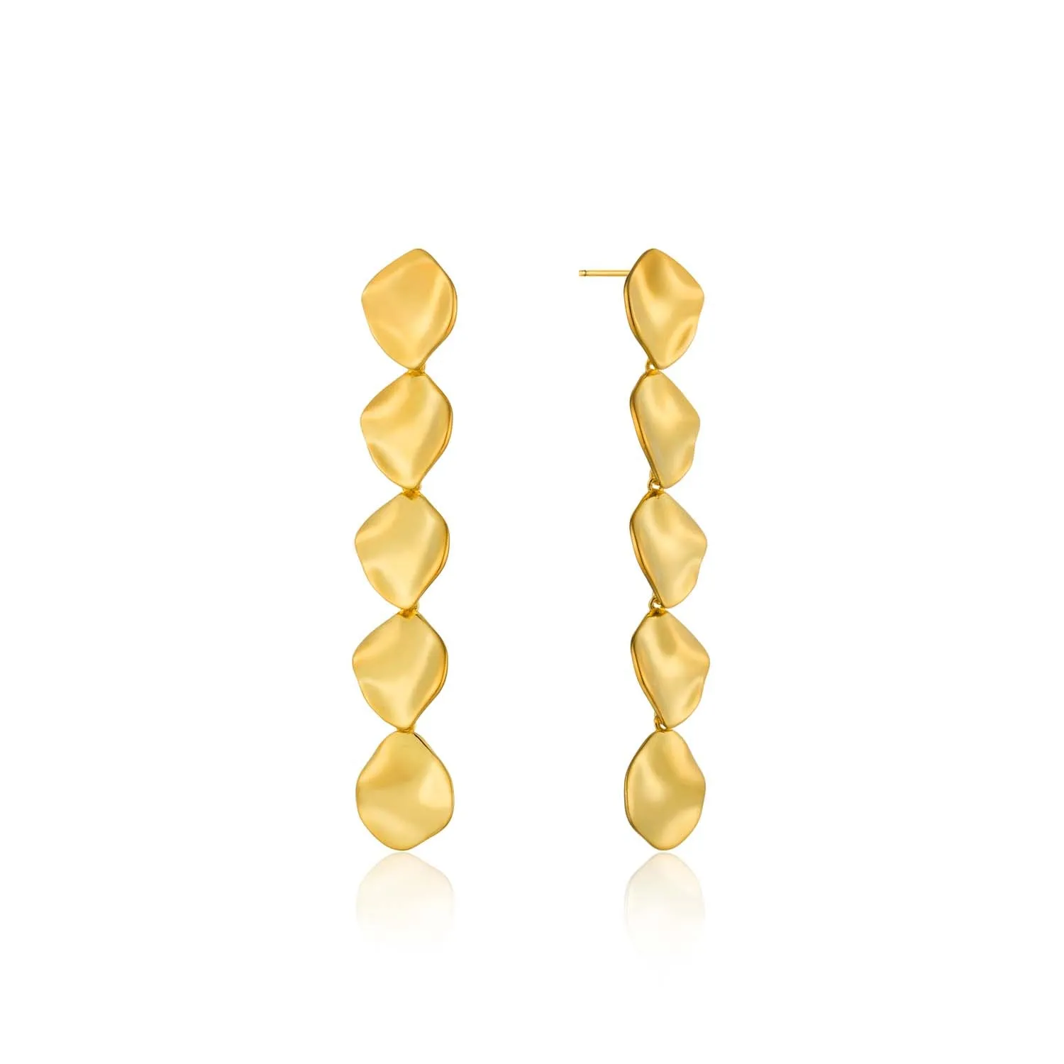 Ania Haie Crush Multiple Discs Rop Earrings - Gold