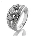 Anniversary Princess Channel Cubic Zirconia Cz Ring