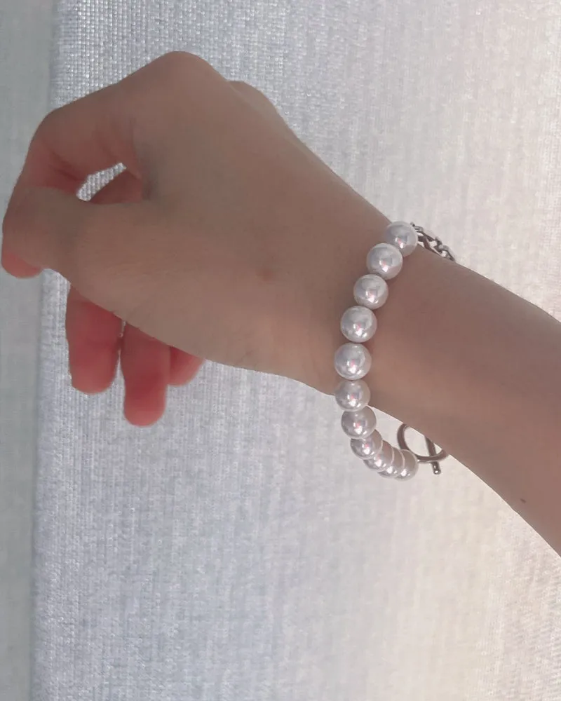 asmolly Bracelets， Pearl Bracelet for Women, Crystals Jewelry Bridesmaids Bridal Collection