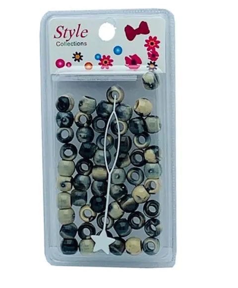 Beauty Collection Style Collection Pattern Beads BD012 Black And Beige