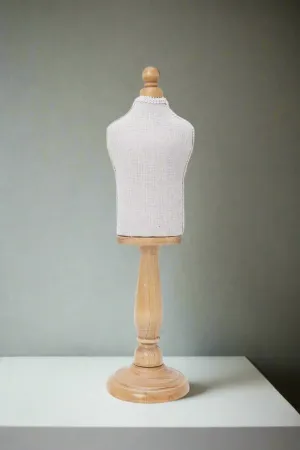 Beige Miniature Mannequin Torso For Jewelery Display