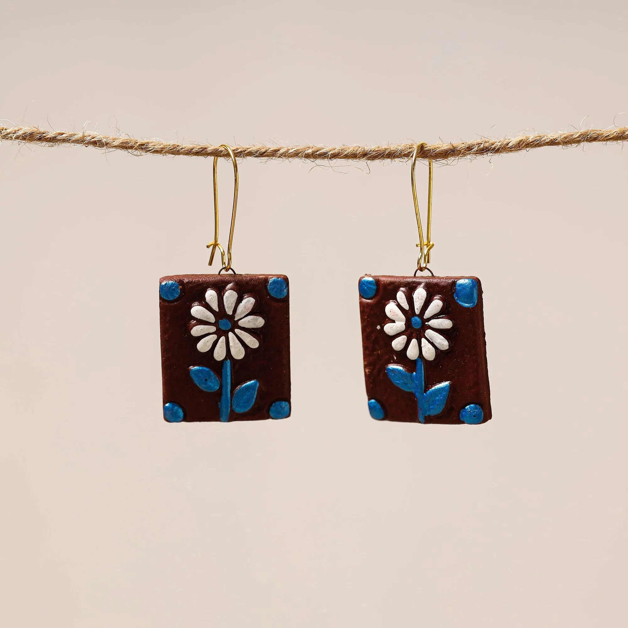 Bishnupur Handpainted Terracotta Earrings 41