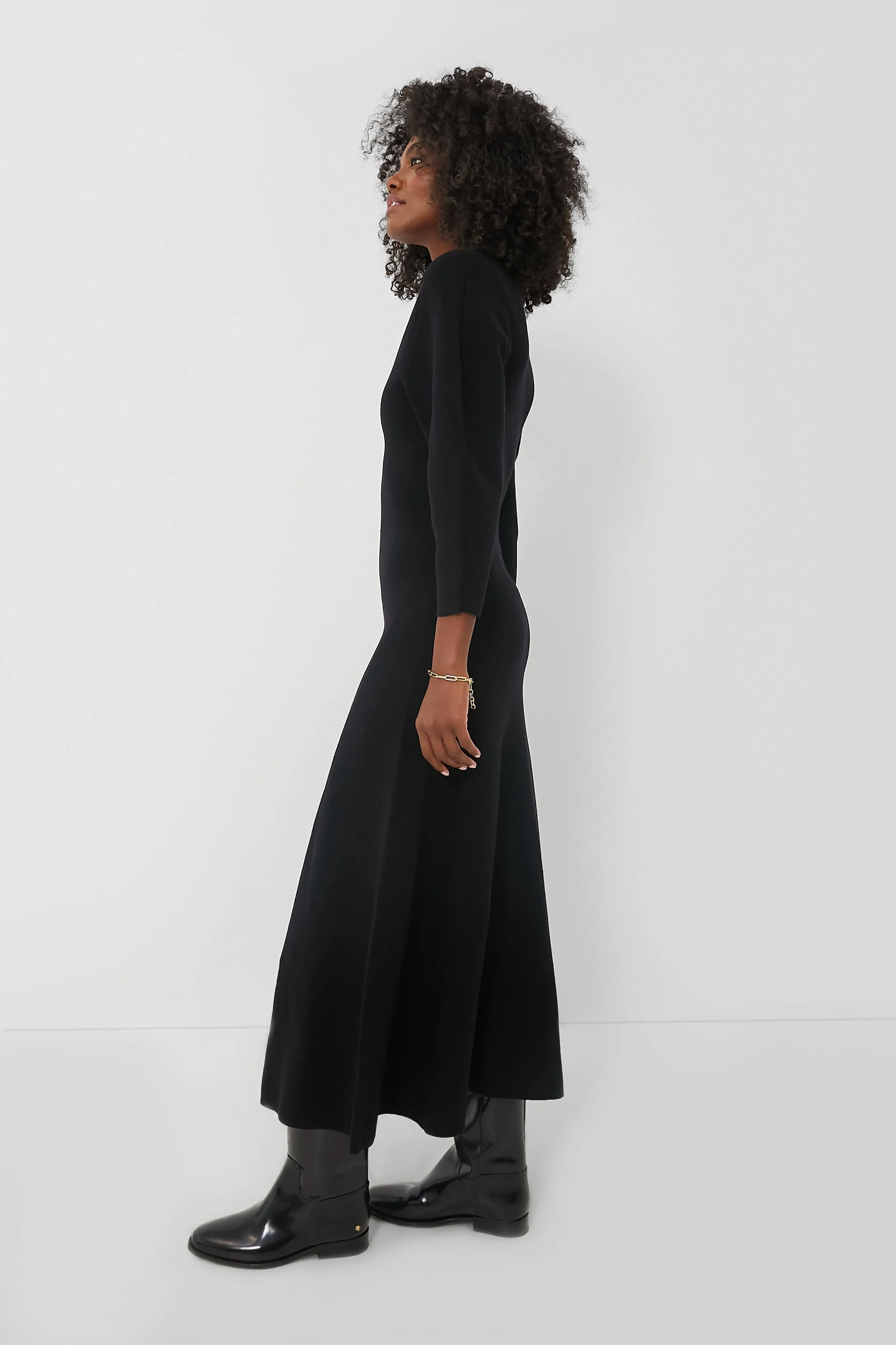 Black Blanca Midi Dress