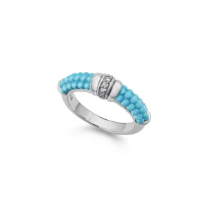 Blue Caviar Small Ceramic Diamond Stacking Ring