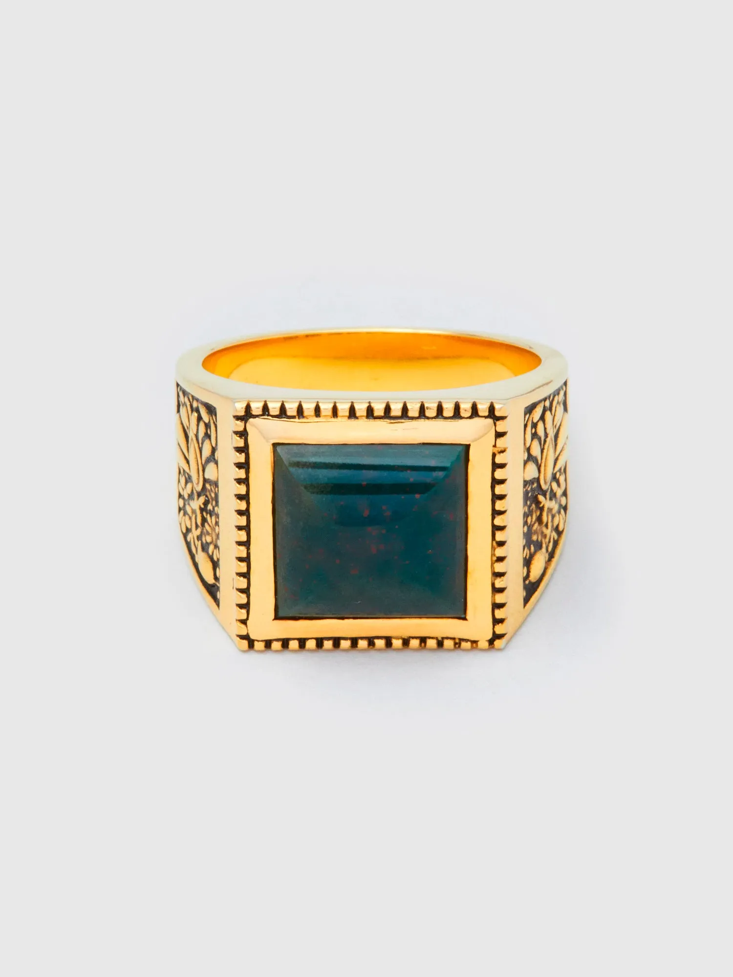 Buick Ring in Gold/Bloodstone