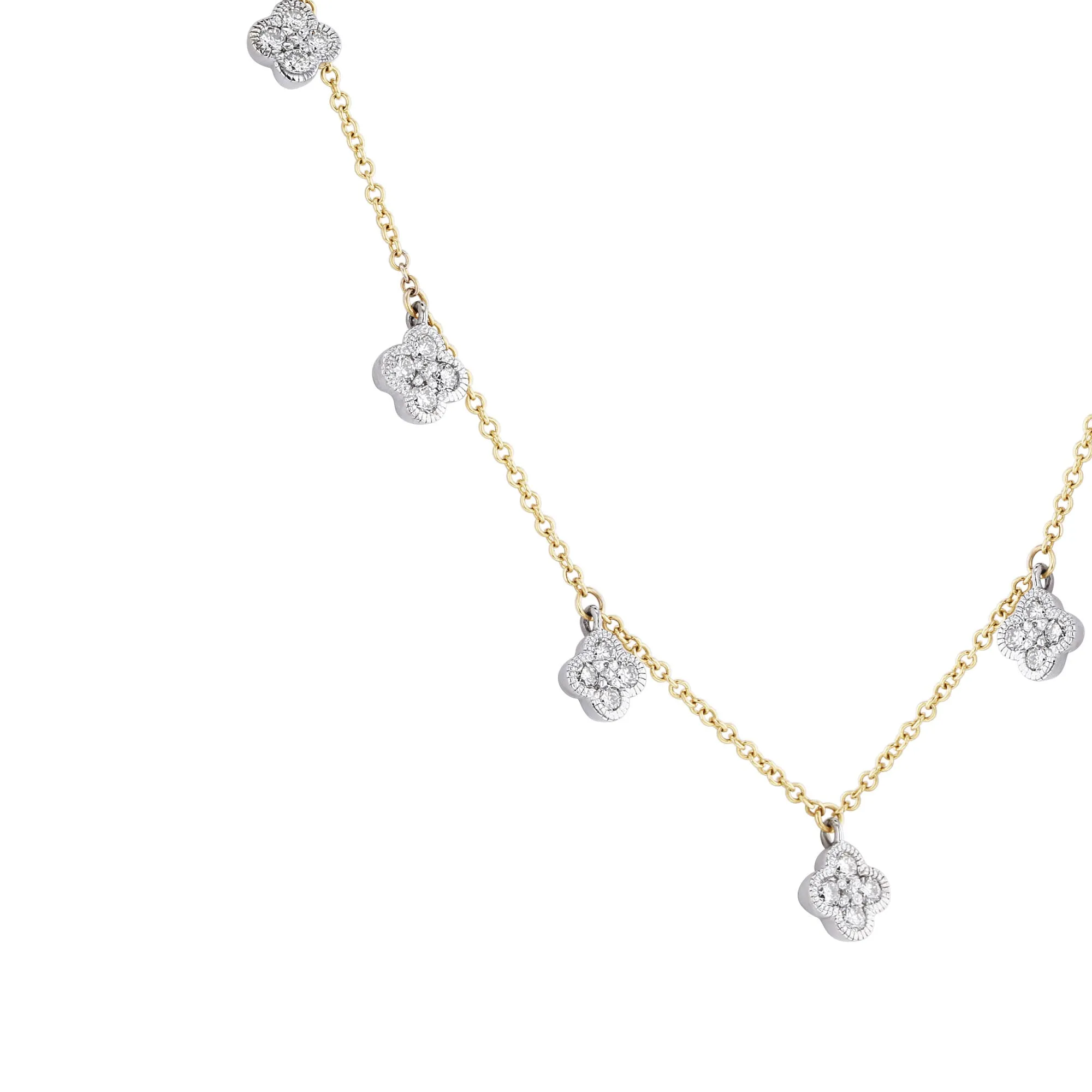 Cassidy Clover Station Diamond Necklace