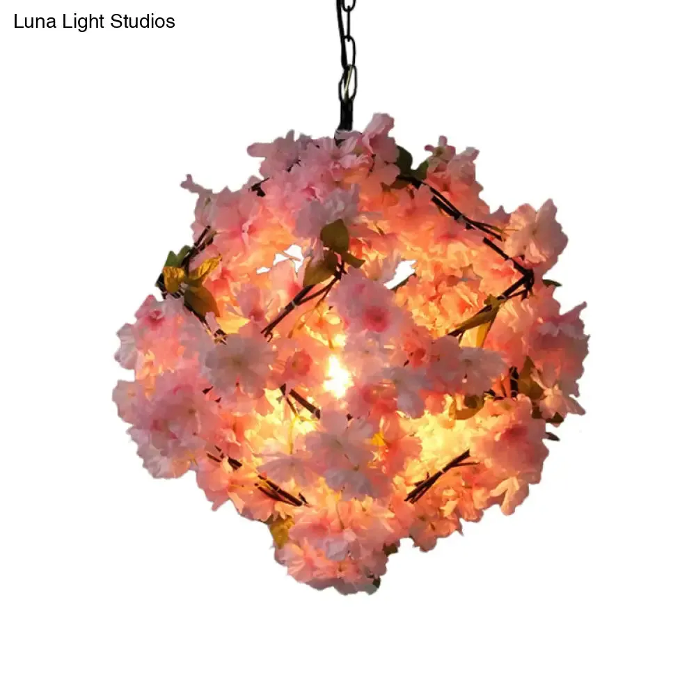 Cherry Blossom Restaurant Pendant Light - Industrial Metal, 1-Light, Black, Hanging Ceiling Lamp (19.5"/23.5" Dia)