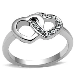 CJG2464 Stainless Steel Top Grade Crystal Ring