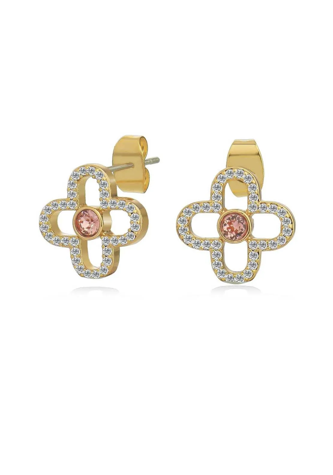 Collection Pink Cz Earrings - Rose Gold