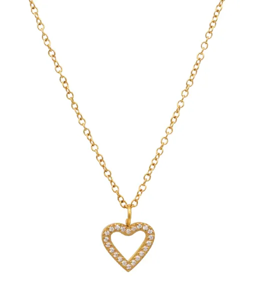 Dainty Gold Silhouette Heart Necklace