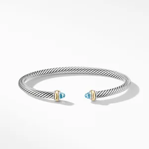 David Yurman Cable Classic Collection Bracelet with Blue Topaz