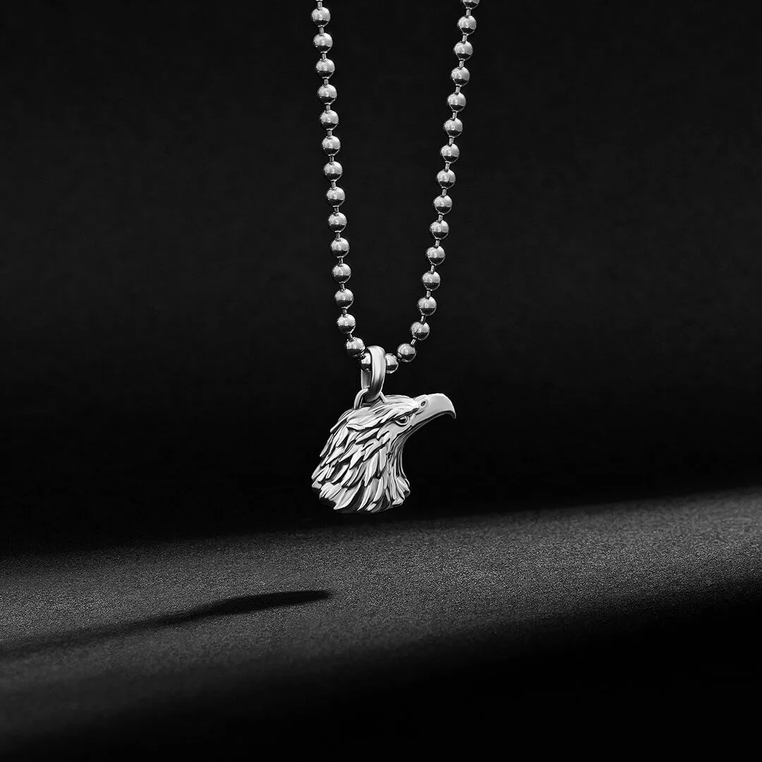 Eagle Charm Necklace - Solid Silver (Pendant only)