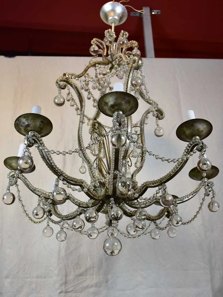 Early 20th Century glass chandelier