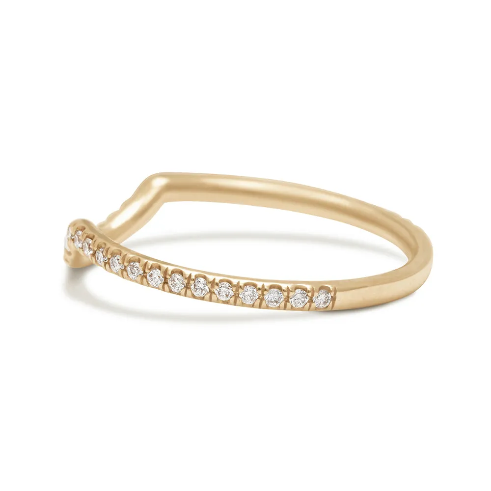 Eleonore Pave Scallop Band (Size 6.5) - Was <s> $1,750 </s>