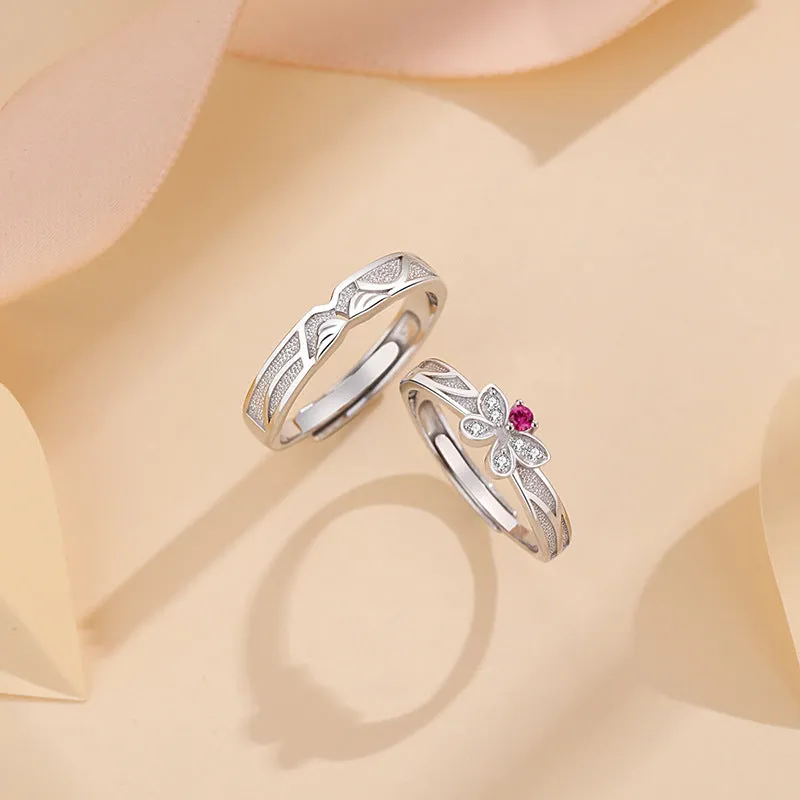 Engravable Cute Romantic Rings for Couples