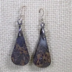 Exquisite Teardrop Earrings Purple Nevada Variscite Gemstone