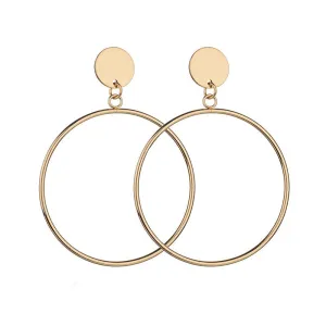 Fashionable Metal Circle Earrings Bulk Purchase Opportunity