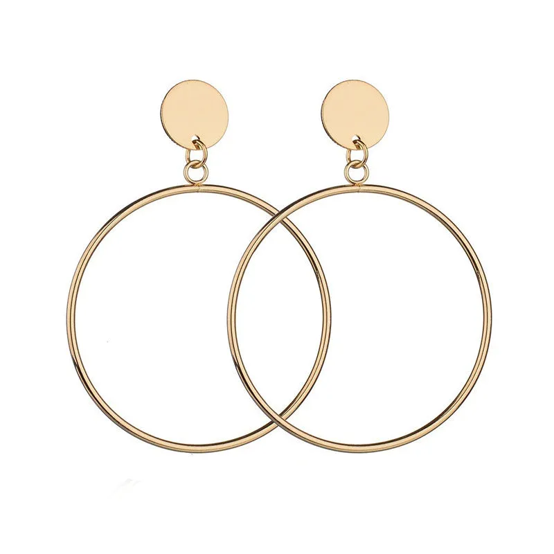 Fashionable Metal Circle Earrings Bulk Purchase Opportunity