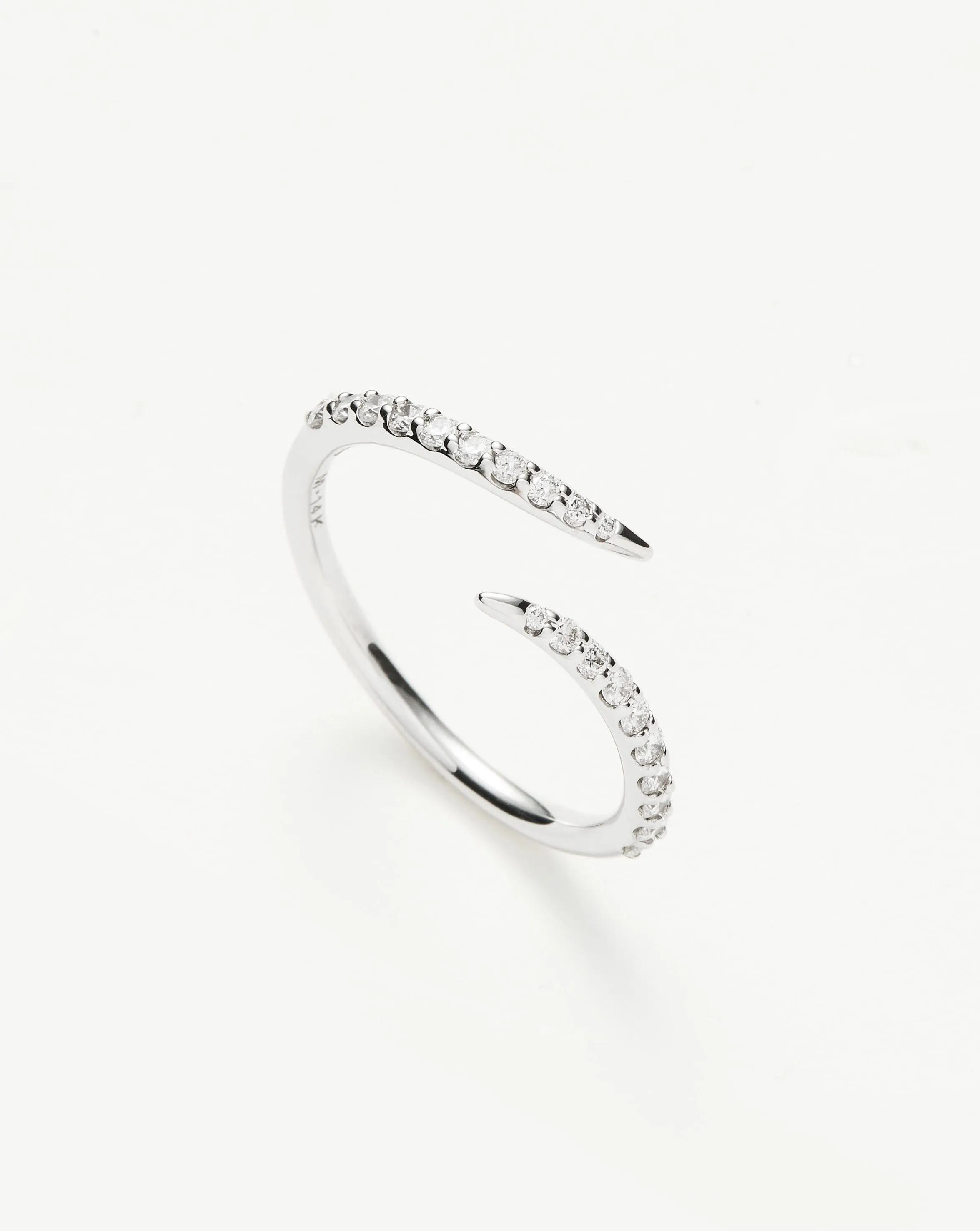 Fine Open Claw Ring | 14k White Gold/Diamond