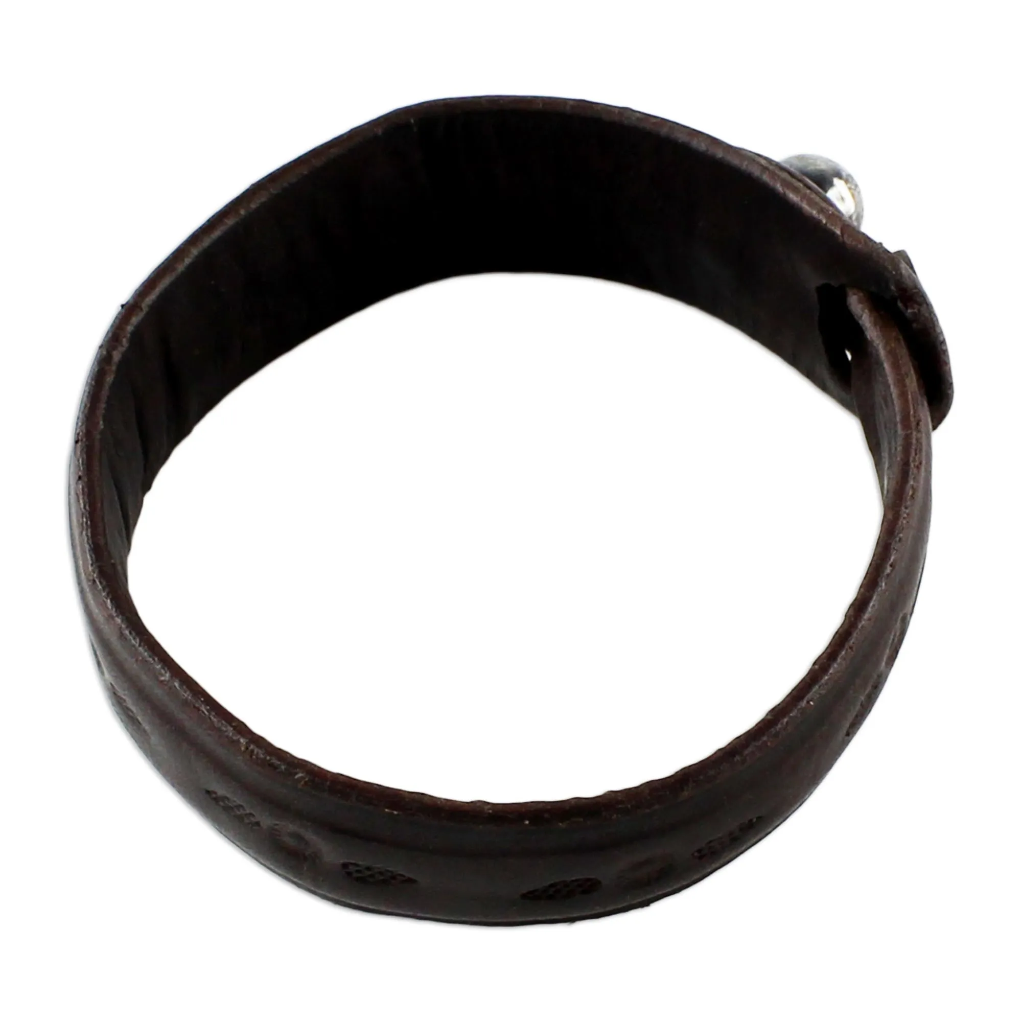 Floral Chimes Leather wristband bracelet