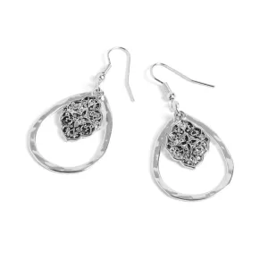 Flower Teardrop Earrings