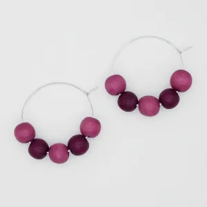 Fuchsia Hoop Dangle Earring