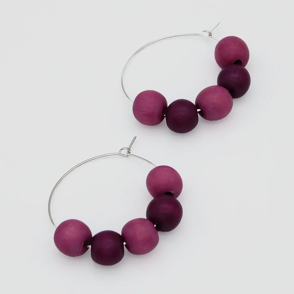 Fuchsia Hoop Dangle Earring