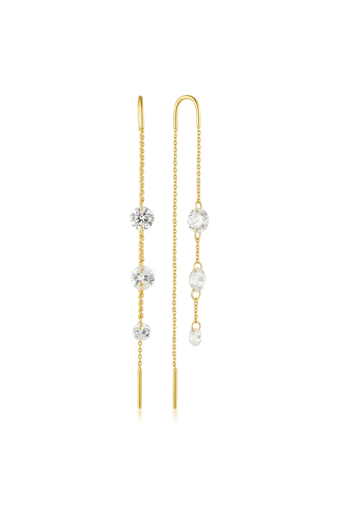 Georgini Mirage Ethereal Earrings- Gold & White CZ