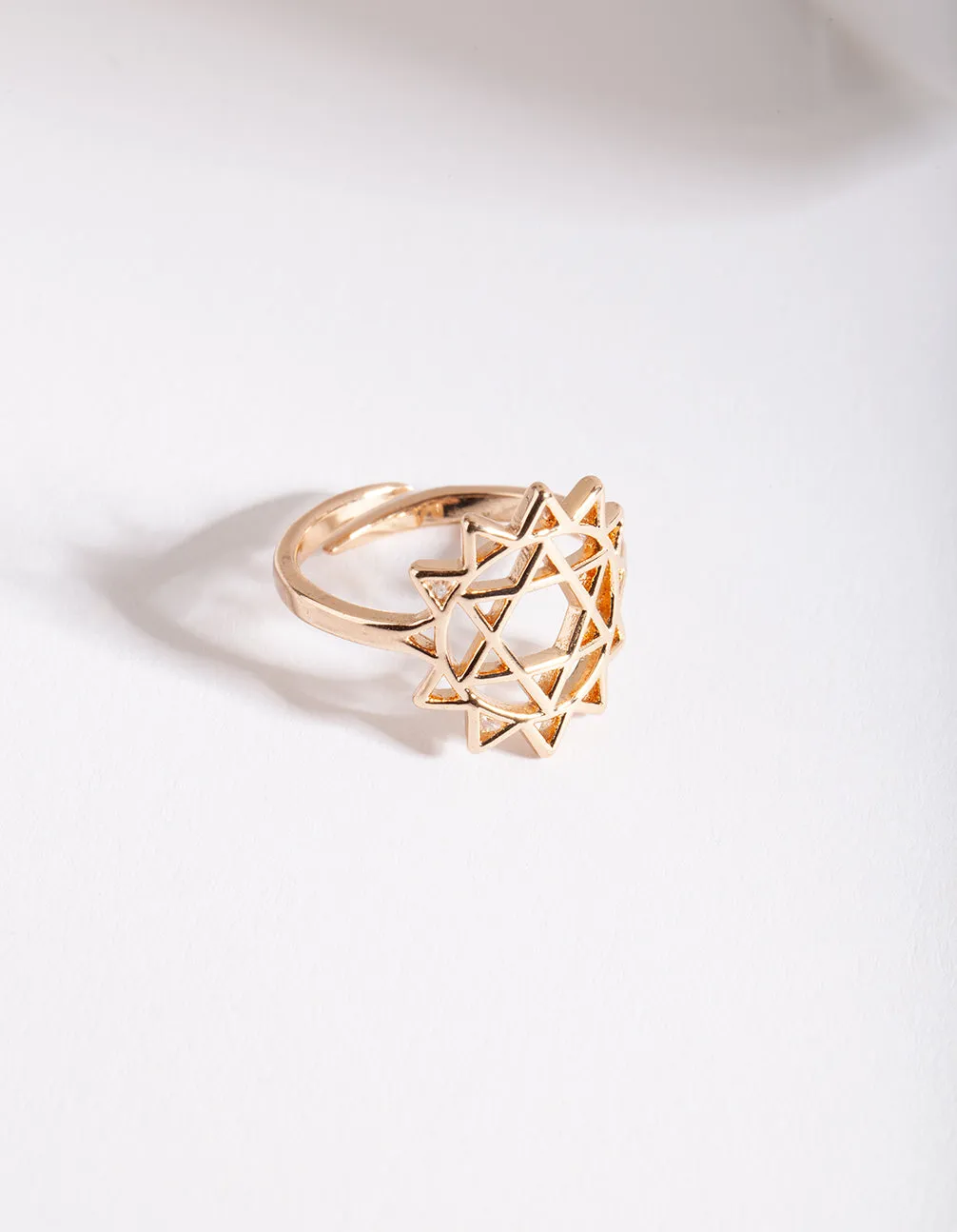 Gold Heart Chakra Ring