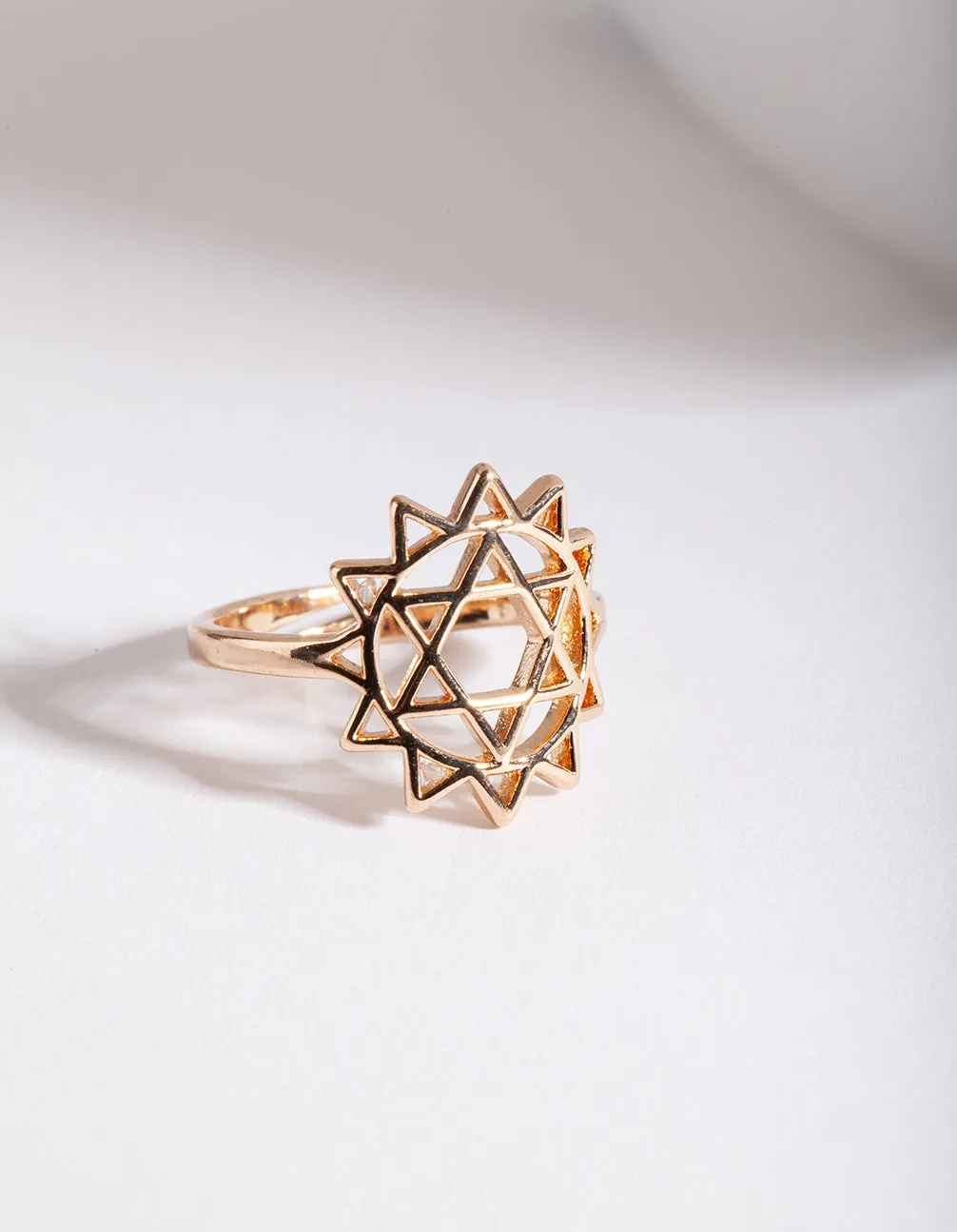 Gold Heart Chakra Ring