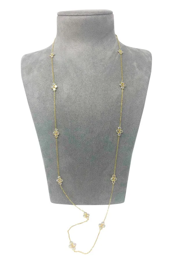 Gold Long Luna Drops Wrap Necklace