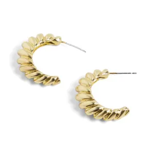 Gold Ripple Earrings