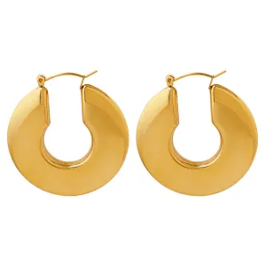 Golden Goddess U-Shaped Earrings - Exquisite European Design