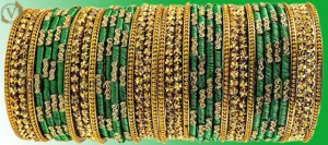 Green & Gold Bangles