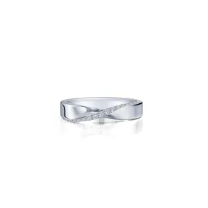 High-Polished Silver Twisted Band